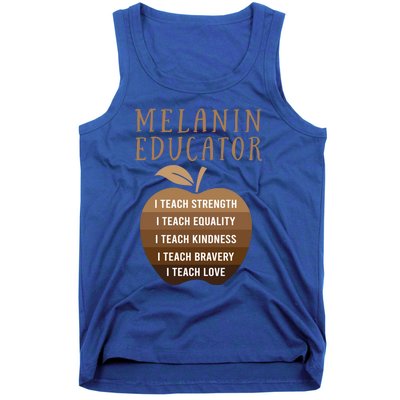 Dope Melanin Educator Clothing African American Teacher Gift Tank Top