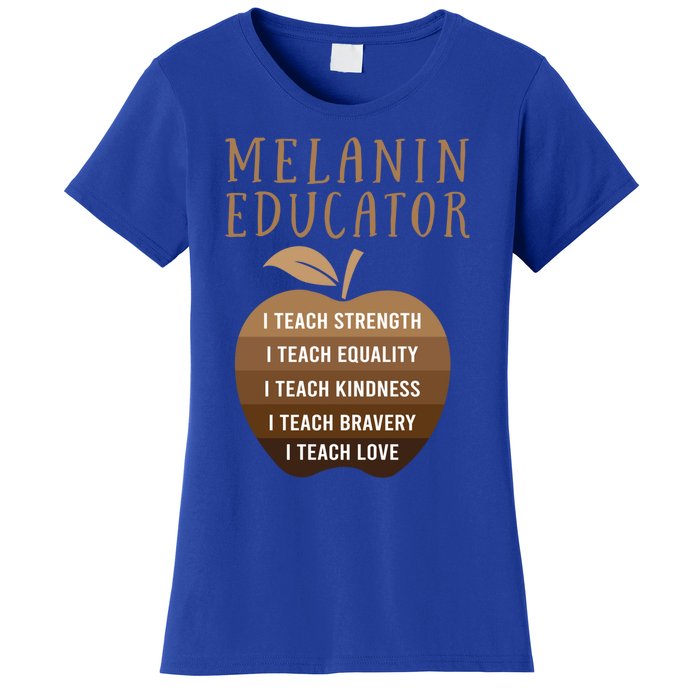 Dope Melanin Educator Clothing African American Teacher Gift Women's T-Shirt