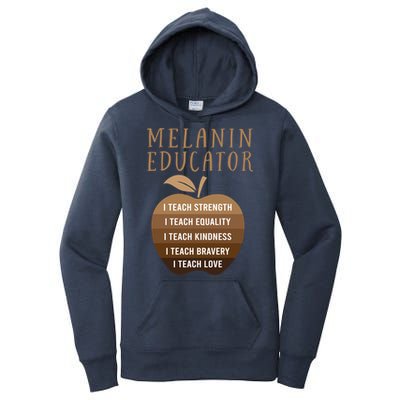 Dope Melanin Educator Clothing African American Teacher Gift Women's Pullover Hoodie