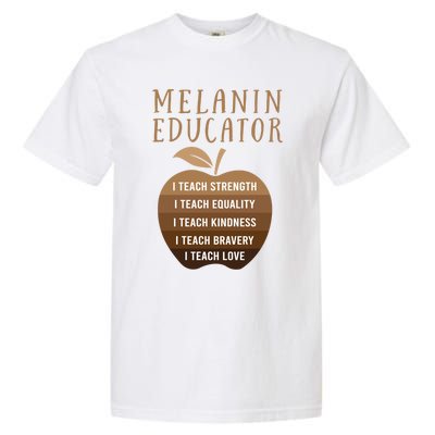 Dope Melanin Educator Clothing African American Teacher Gift Garment-Dyed Heavyweight T-Shirt