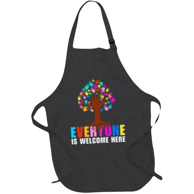 Diversity Matters - Everyone Is Welcome Here Teacher Full-Length Apron With Pockets