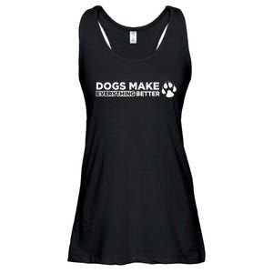 Dogs Make Everything Better Cute Dog Paw Ladies Essential Flowy Tank