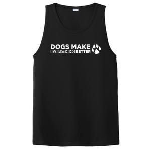 Dogs Make Everything Better Cute Dog Paw PosiCharge Competitor Tank