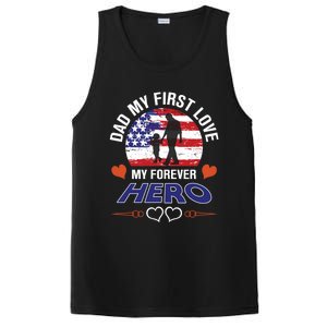 Dad My First Love My Forever Hero Gift PosiCharge Competitor Tank