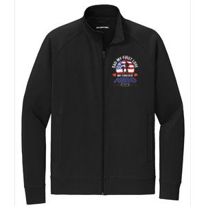 Dad My First Love My Forever Hero Gift Stretch Full-Zip Cadet Jacket