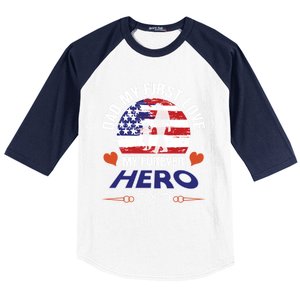 Dad My First Love My Forever Hero Gift Baseball Sleeve Shirt