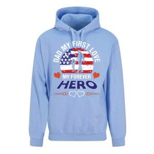 Dad My First Love My Forever Hero Gift Unisex Surf Hoodie