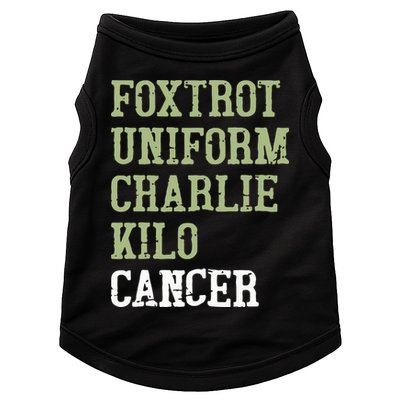 Dave Mustaine Foxtrot Uniform Charlie Kilo Cancer Doggie Tank