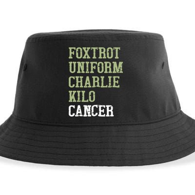 Dave Mustaine Foxtrot Uniform Charlie Kilo Cancer Sustainable Bucket Hat