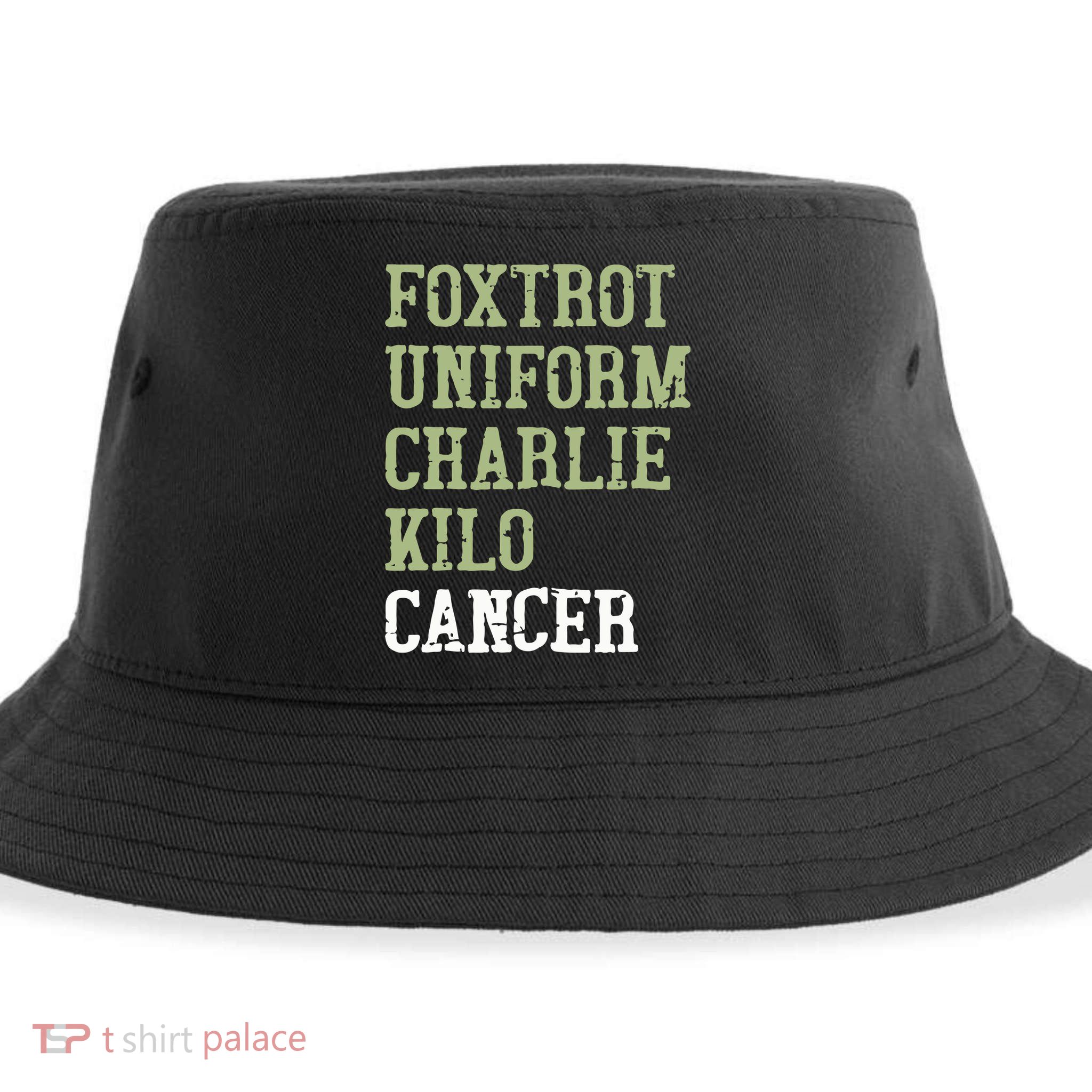 Dave Mustaine Foxtrot Uniform Charlie Kilo Cancer Sustainable Bucket Hat