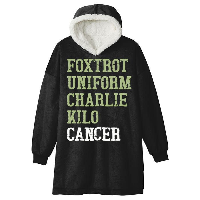 Dave Mustaine Foxtrot Uniform Charlie Kilo Cancer Hooded Wearable Blanket