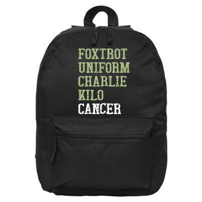Dave Mustaine Foxtrot Uniform Charlie Kilo Cancer 16 in Basic Backpack