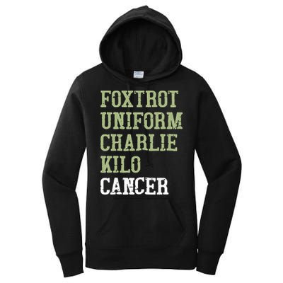 Dave Mustaine Foxtrot Uniform Charlie Kilo Cancer Women's Pullover Hoodie