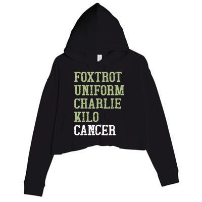 Dave Mustaine Foxtrot Uniform Charlie Kilo Cancer Crop Fleece Hoodie