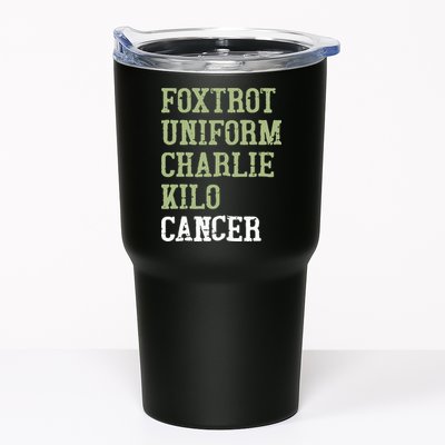 Dave Mustaine Foxtrot Uniform Charlie Kilo Cancer Tumbler