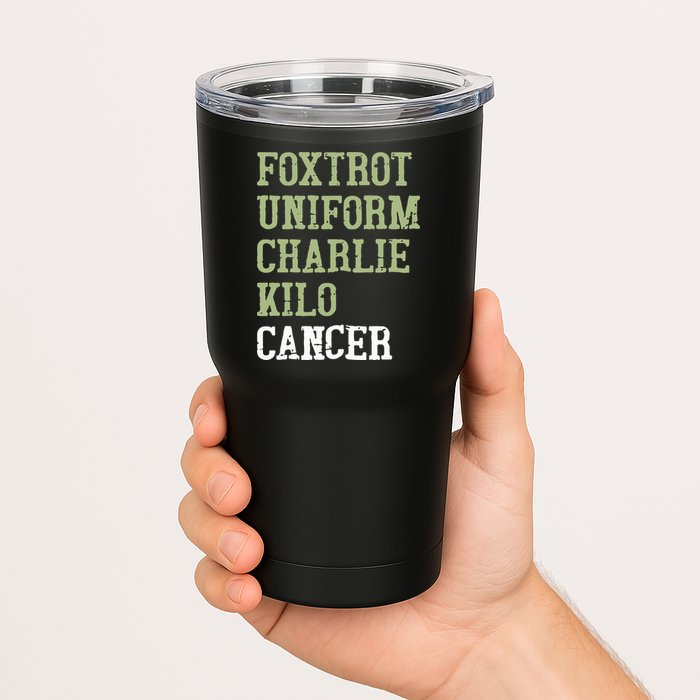 Dave Mustaine Foxtrot Uniform Charlie Kilo Cancer Tumbler