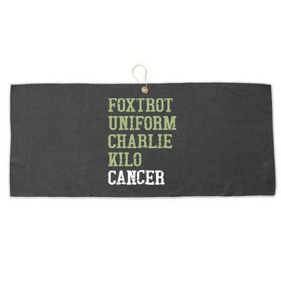 Dave Mustaine Foxtrot Uniform Charlie Kilo Cancer Large Microfiber Waffle Golf Towel