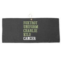 Dave Mustaine Foxtrot Uniform Charlie Kilo Cancer Large Microfiber Waffle Golf Towel