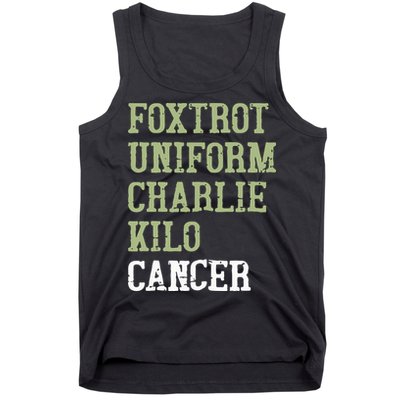 Dave Mustaine Foxtrot Uniform Charlie Kilo Cancer Tank Top