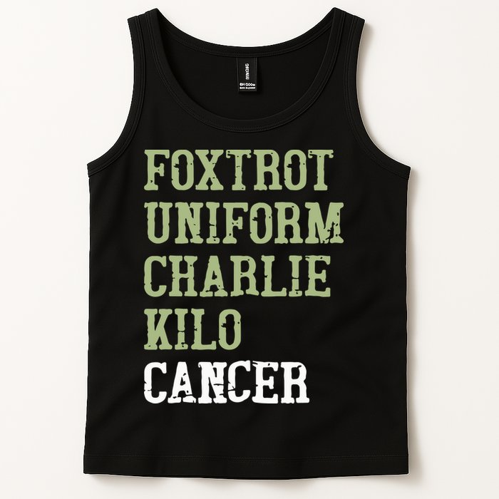 Dave Mustaine Foxtrot Uniform Charlie Kilo Cancer Tank Top
