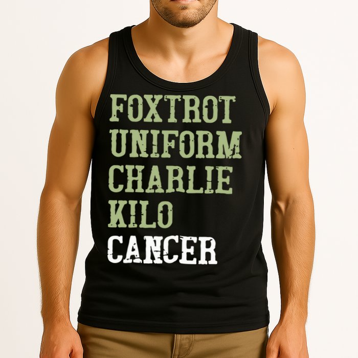 Dave Mustaine Foxtrot Uniform Charlie Kilo Cancer Tank Top
