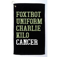 Dave Mustaine Foxtrot Uniform Charlie Kilo Cancer Golf Towel