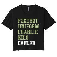 Dave Mustaine Foxtrot Uniform Charlie Kilo Cancer Crop Top