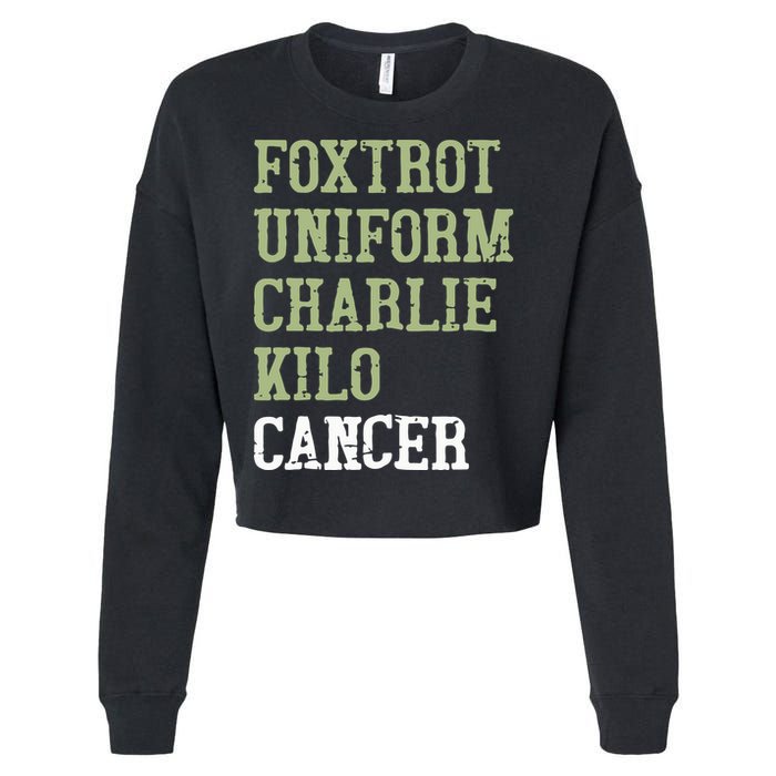 Dave Mustaine Foxtrot Uniform Charlie Kilo Cancer Cropped Pullover Crew