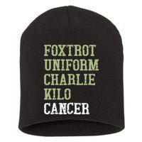 Dave Mustaine Foxtrot Uniform Charlie Kilo Cancer Short Acrylic Beanie