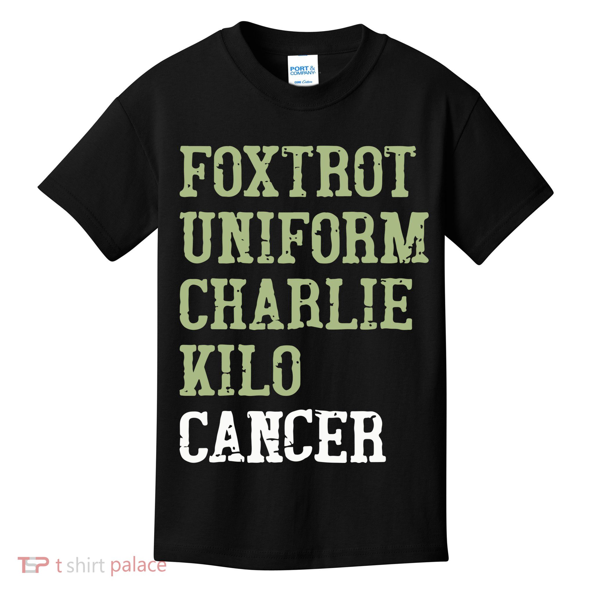 Dave Mustaine Foxtrot Uniform Charlie Kilo Cancer Kids T-Shirt