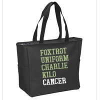 Dave Mustaine Foxtrot Uniform Charlie Kilo Cancer Zip Tote Bag