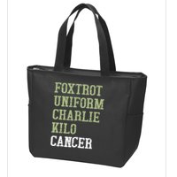 Dave Mustaine Foxtrot Uniform Charlie Kilo Cancer Zip Tote Bag