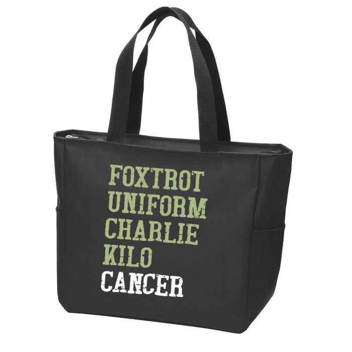 Dave Mustaine Foxtrot Uniform Charlie Kilo Cancer Zip Tote Bag