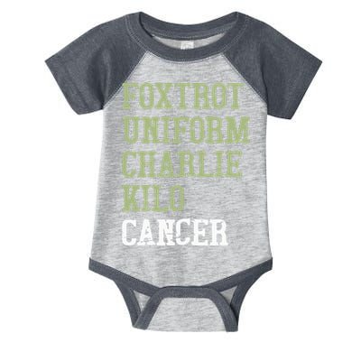 Dave Mustaine Foxtrot Uniform Charlie Kilo Cancer Infant Baby Jersey Bodysuit
