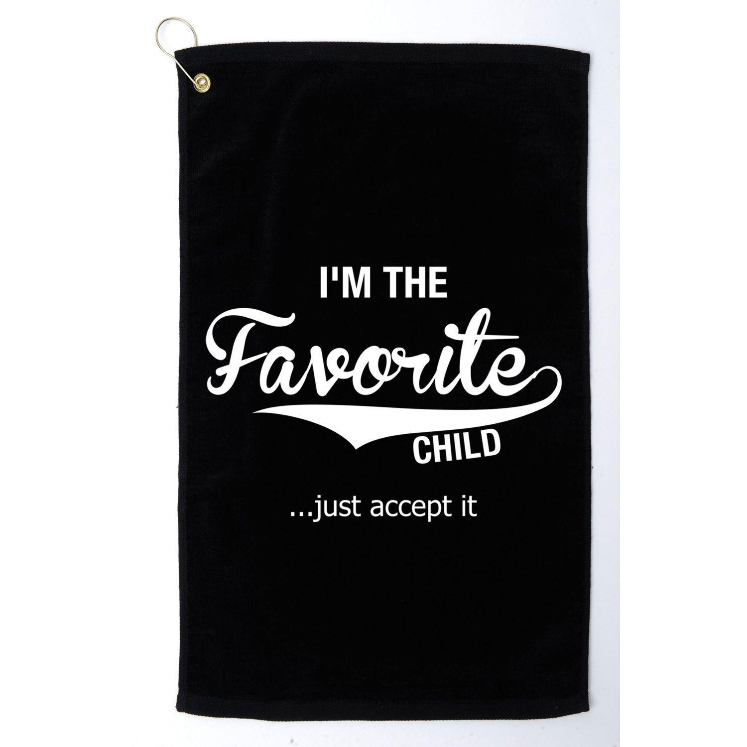 Dads Moms Favorite Funny Sibling Funny Gift Brother Sister Great Gift Golf Towel