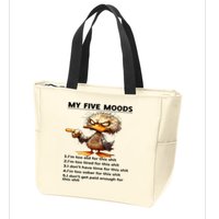 Duck My Five Moods I'm Too Old For This Shit I'm Too Tired  Zip Tote Bag