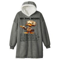 Duck My Five Moods I'm Too Old For This Shit I'm Too Tired  Hooded Wearable Blanket