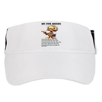 Duck My Five Moods I'm Too Old For This Shit I'm Too Tired  Adult Drive Performance Visor