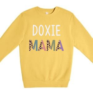 Doxie Mama Funny Dachshund Dog Lover Gift Gift Premium Crewneck Sweatshirt