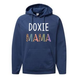 Doxie Mama Funny Dachshund Dog Lover Gift Gift Performance Fleece Hoodie