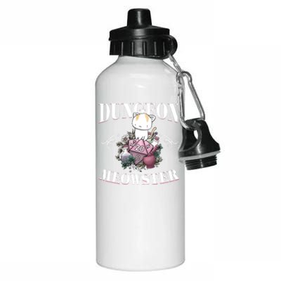 Dungeon Meowster Funny DnD Gamer Cat Lover D20 Aluminum Water Bottle