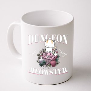 Dungeon Meowster Funny DnD Gamer Cat Lover D20 Coffee Mug