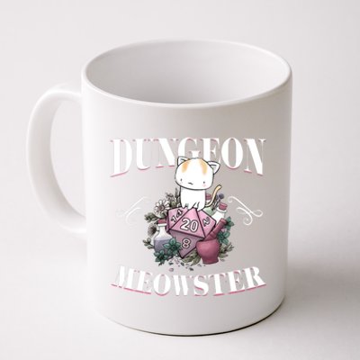 Dungeon Meowster Funny DnD Gamer Cat Lover D20 Coffee Mug