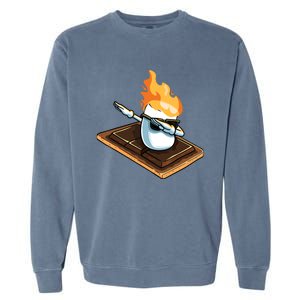 Dabbing Marshmallow Funny Smores Camping Dab Camper Gifts Garment-Dyed Sweatshirt