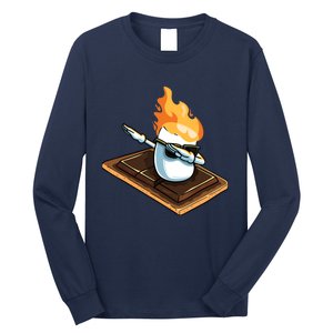 Dabbing Marshmallow Funny Smores Camping Dab Camper Gifts Long Sleeve Shirt