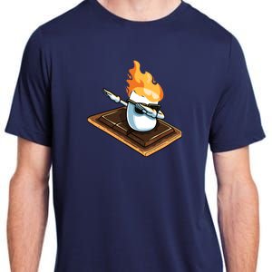 Dabbing Marshmallow Funny Smores Camping Dab Camper Gifts Adult ChromaSoft Performance T-Shirt