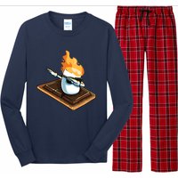 Dabbing Marshmallow Funny Smores Camping Dab Camper Gifts Long Sleeve Pajama Set