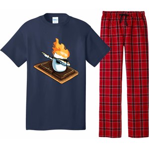 Dabbing Marshmallow Funny Smores Camping Dab Camper Gifts Pajama Set