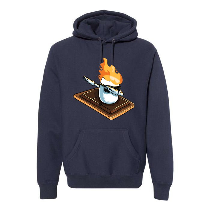 Dabbing Marshmallow Funny Smores Camping Dab Camper Gifts Premium Hoodie