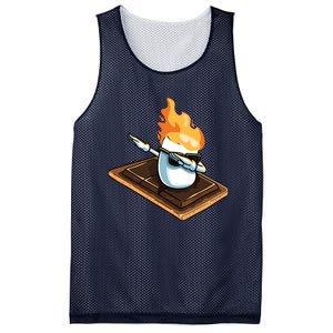 Dabbing Marshmallow Funny Smores Camping Dab Camper Gifts Mesh Reversible Basketball Jersey Tank